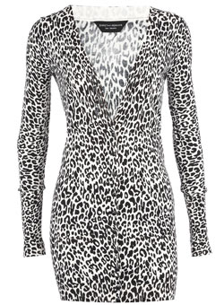 Cream leopard print cardigan