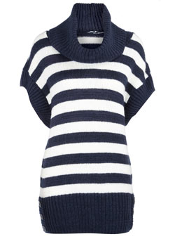 Dorothy Perkins Cream/navy stripe tabard jumper