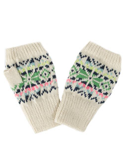 Dorothy Perkins Cream patterned handwarmers
