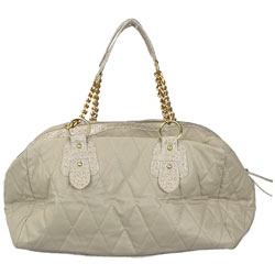 Dorothy Perkins Cream quilted holdall