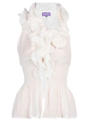 Dorothy Perkins Cream ruffle blouse DP53000101