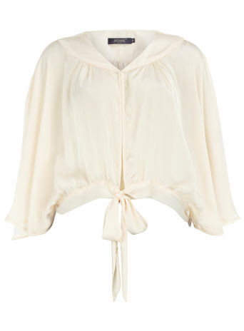 Cream Satin Jacket Blouse DP80000409