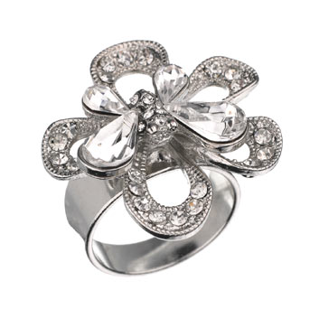 Dorothy Perkins Crystal flower ring