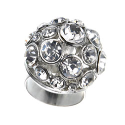 Dorothy Perkins Crystal stone domed ring