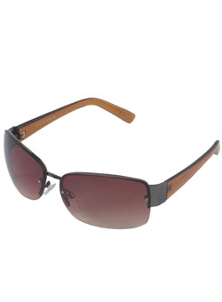 Dorothy Perkins Dark brown rimless sunglasses