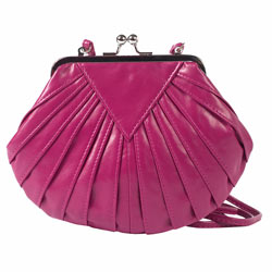 Dorothy Perkins Dark pink pleat bag