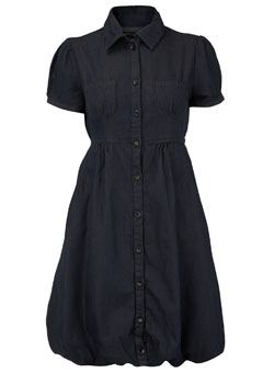 Dorothy Perkins Denim button front bubble dress
