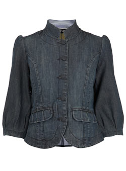 Dorothy Perkins Denim puff sleeve jacket