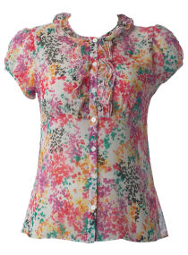 Dorothy Perkins Ditsy frill collar blouse