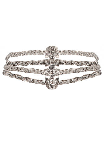 Dorothy Perkins DP Collection grey leather chain belt