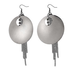 Fan disc earrings