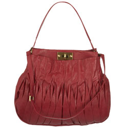 Dorothy Perkins Fiorelli pink pleat lock bag