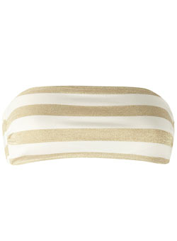 Dorothy Perkins Gold bandeau bikini top