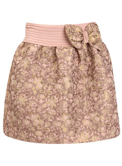 Dorothy Perkins Gold jacquard prom skirt