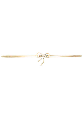 Gold metal bow waist belt