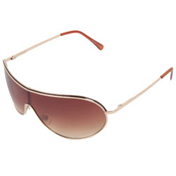 Dorothy Perkins Gold metal visor sunglasses