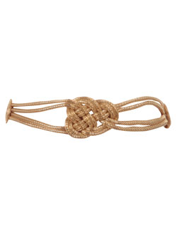 Gold multi chain knot belt