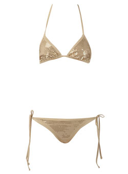 Dorothy Perkins Gold sequin bikini