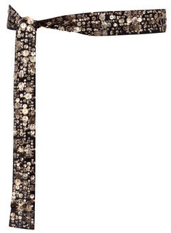 Dorothy Perkins Gold sequin skinny scarf