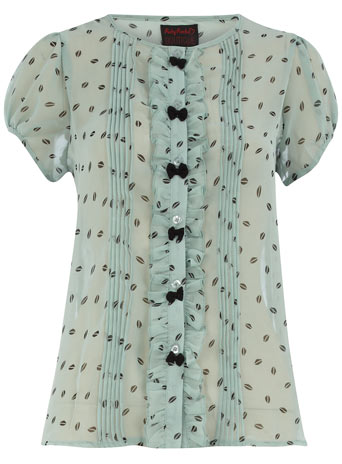 Green bean print blouse DP84000091