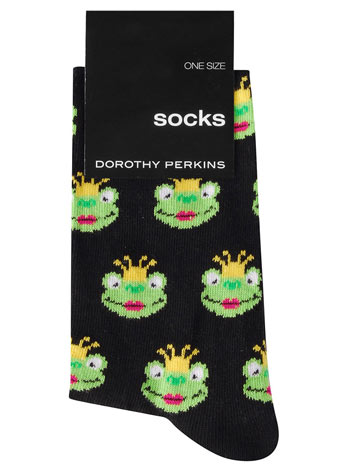 Dorothy Perkins Green frog princess socks