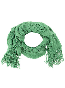 Dorothy Perkins Green ladder crochet scarf
