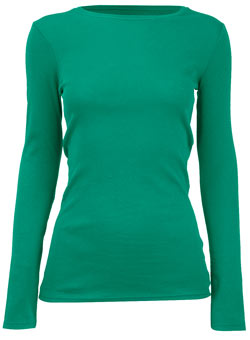 Dorothy Perkins Green long sleeve crew top