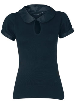 Dorothy Perkins Green satin collar jumper
