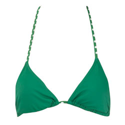 Dorothy Perkins Green spot trim triangle top