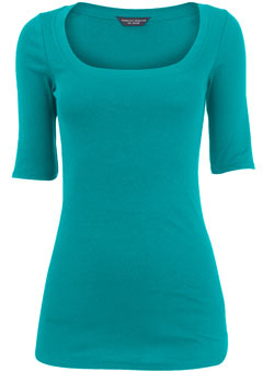 Dorothy Perkins Green square scoop top