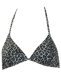 Dorothy Perkins Grey animal bikini top