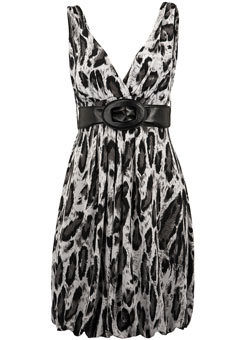 Dorothy Perkins Grey animal bubble dress