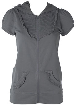 Dorothy Perkins Grey bib frill hoody
