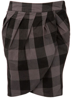 Grey/black tulip skirt