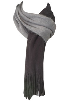 Grey brushed scarf