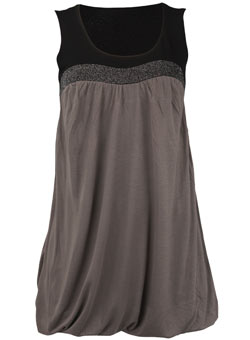 Dorothy Perkins Grey bubble hem tunic