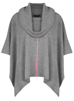 Dorothy Perkins Grey cape with neon flash