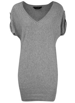 Grey cotton v-neck tabard