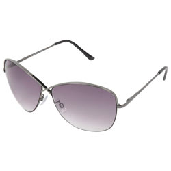 Grey crossed metal sunglasses