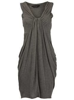 Dorothy Perkins Grey drape front dress