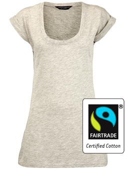Dorothy Perkins Grey Fairtrade cotton t-shirt