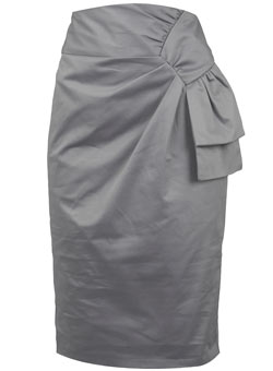 Dorothy Perkins Grey fan detail pencil skirt