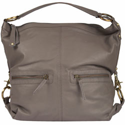 Dorothy Perkins Grey leather slouch bag