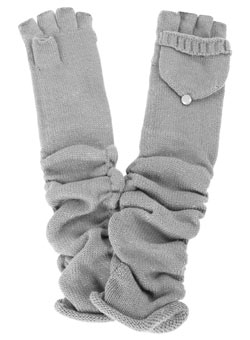 Dorothy Perkins Grey long fingerless gloves