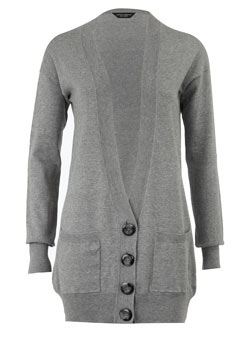 Grey long-line cardigan