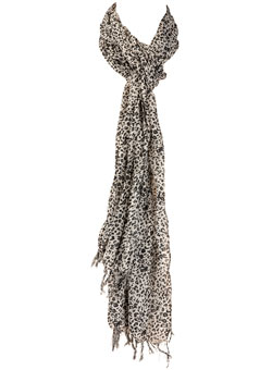 Dorothy Perkins Grey mini leopard scarf