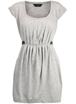 Dorothy Perkins Grey pleat belt tunic