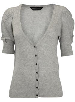 Dorothy Perkins Grey pleat shoulder cardigan