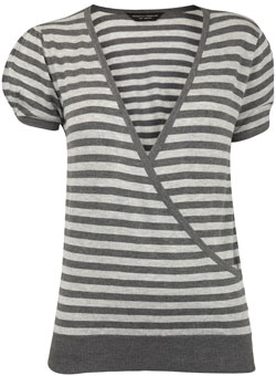 Dorothy Perkins Grey pleat sleeve jumper