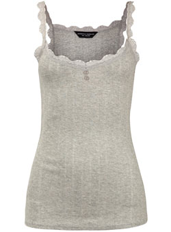 Dorothy Perkins Grey pointelle vest
